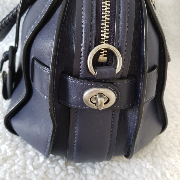 Coach Glovetanned Leather Ace Satchel - Indigo - Picture 5 of 12